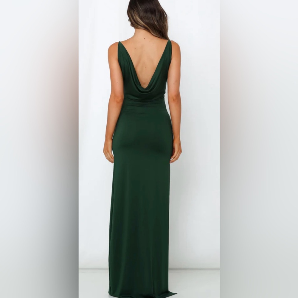 Lulus Elegant Green Backless Dress